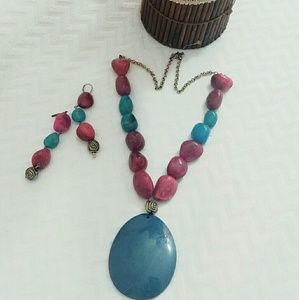 Handmade Natural stone necklace!!!!